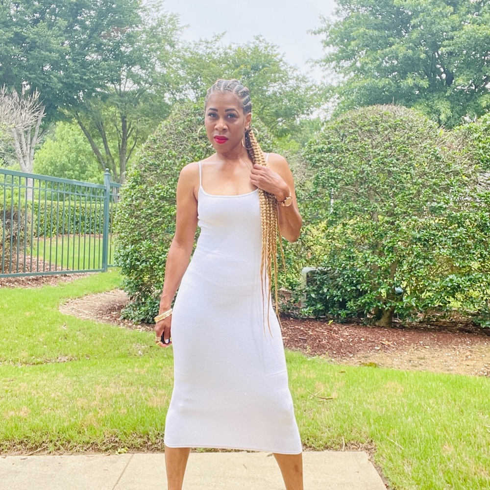 Elegant White Midi Dress